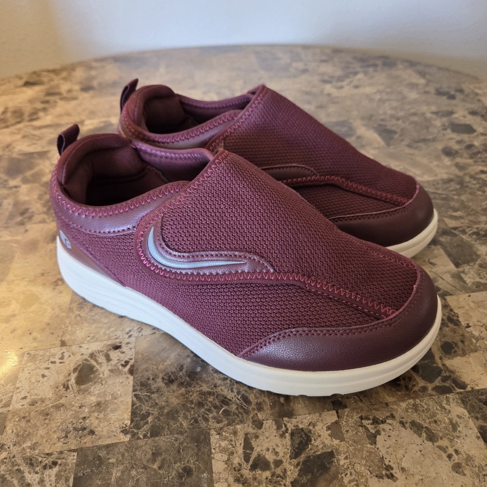 FitVille EasyTop Wings V9 Women's 9.5EW burgundy Sneakers comfort casual